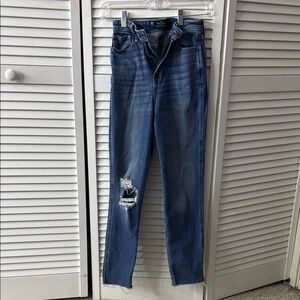 Women's Blue Distressed Jeans